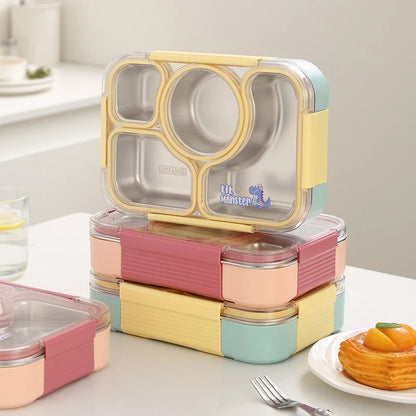 Happy Unicorn Kids Lunch Box Set with Spoon