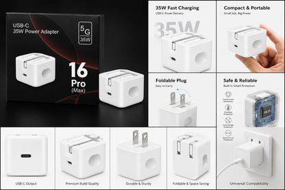 16 Pro Max 35W USB-C Fast Charger Adapter