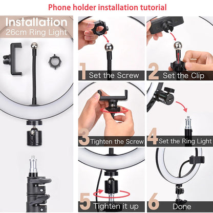 10 Inch Ring Fill Light with Tripod Stand