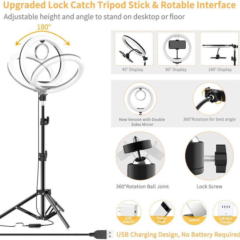 10 Inch Ring Fill Light with Tripod Stand