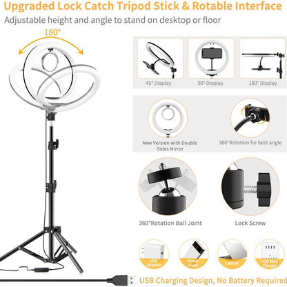 10 Inch Ring Fill Light with Tripod Stand