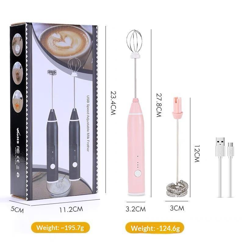 USB Rechargeable 3-Speed Milk Frother & Egg Beater