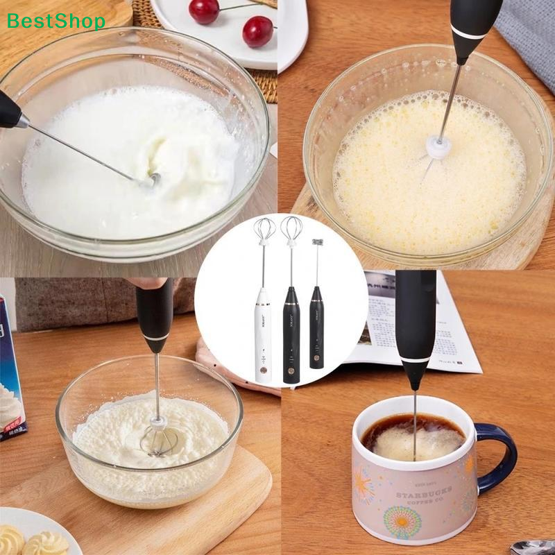 USB Rechargeable 3-Speed Milk Frother & Egg Beater