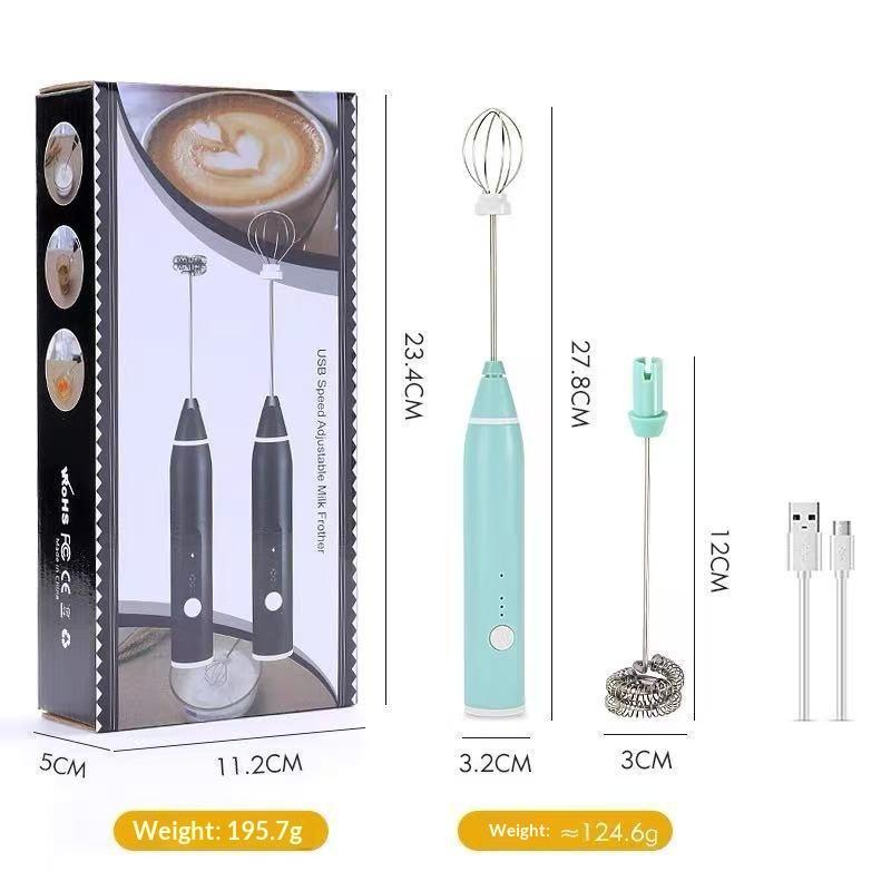 USB Rechargeable 3-Speed Milk Frother & Egg Beater