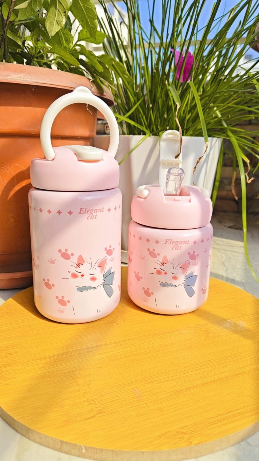 Chillax Cat Insulated Kids Water Bottle